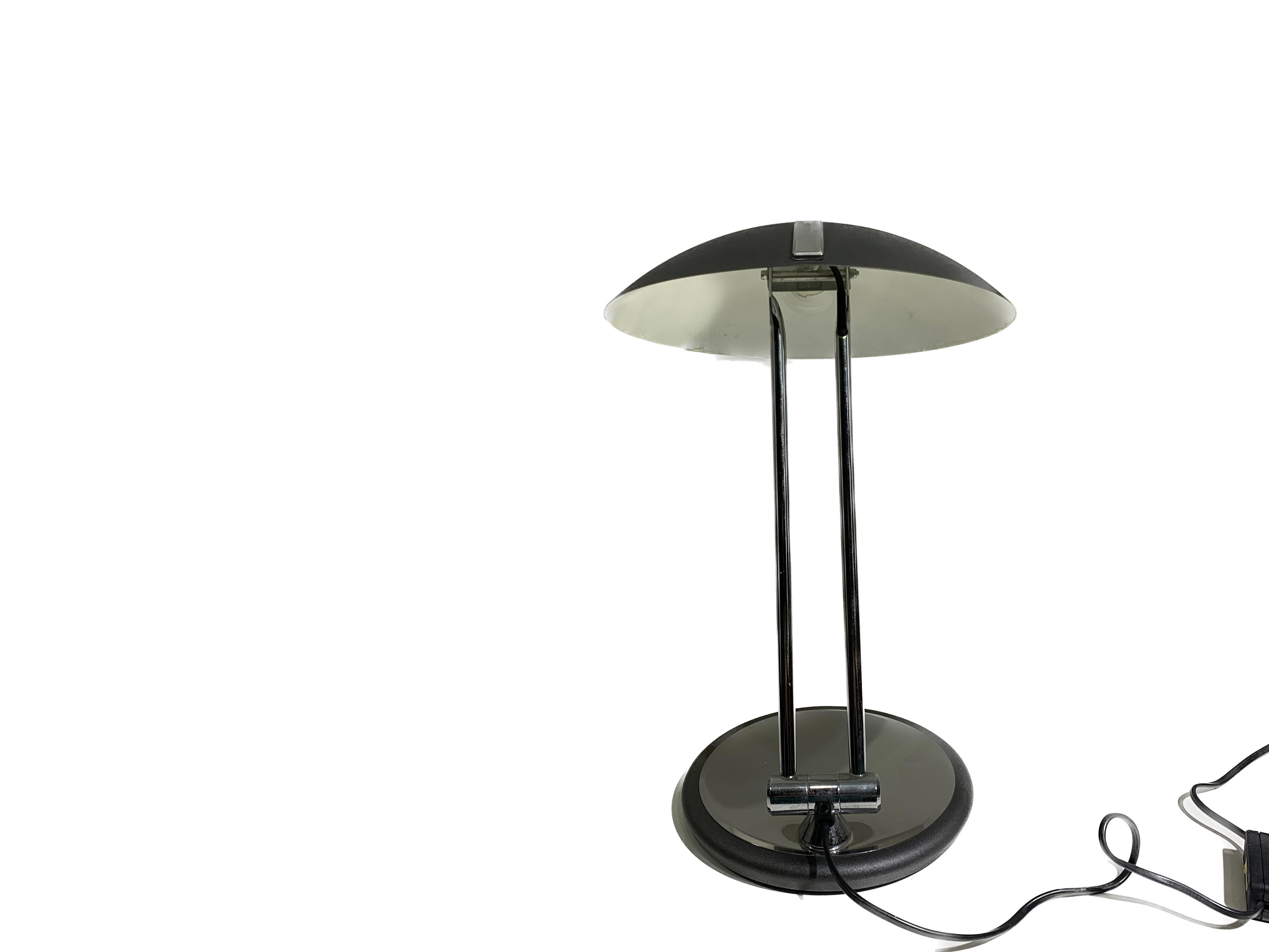 Mid-20th Century Vintage mid-century Soucoupe Table Lamp by Aluminor For Sale
