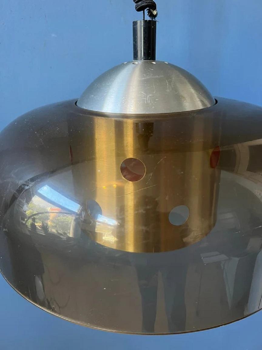 Néerlandais Lampe à suspension de l'ère spatiale vintage du milieu du siècle dernier par Herda, années 70 en vente