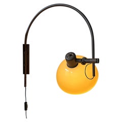 Vintage Mid Century Space Age Mushroom Arc Wall Lamp by Herda, 1970s