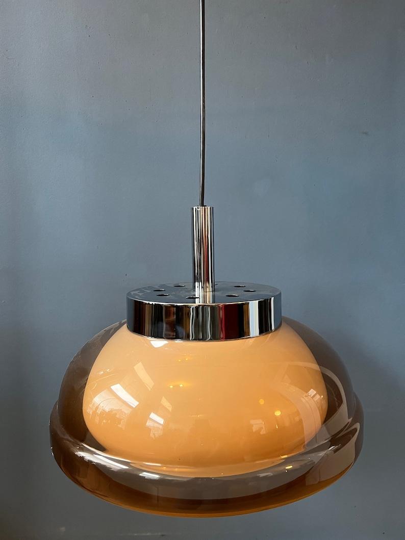 Vintage Mid Century Space Age Pendant Lamp by Herda, 1970s For Sale 5