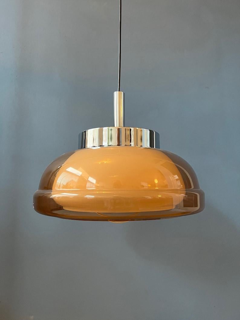 Vintage Mid Century Space Age Pendant Lamp by Herda, 1970s For Sale 3
