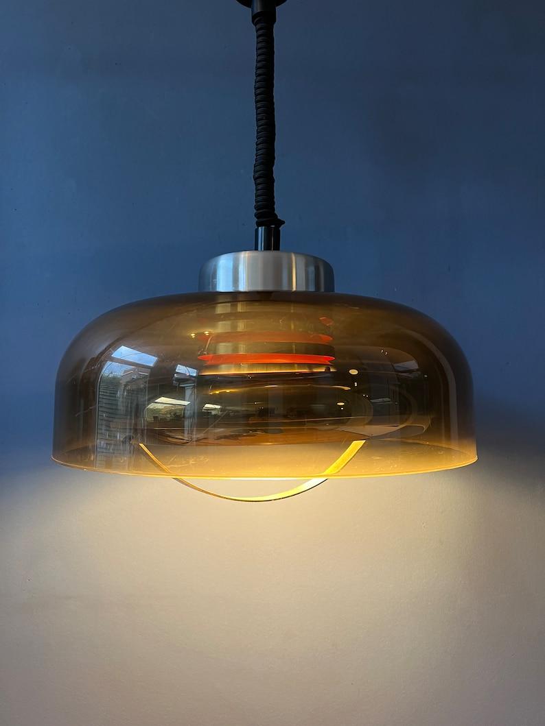 20th Century Vintage Mid Century Space Age Pendant Lamp, Retro by Herda, 1970s For Sale