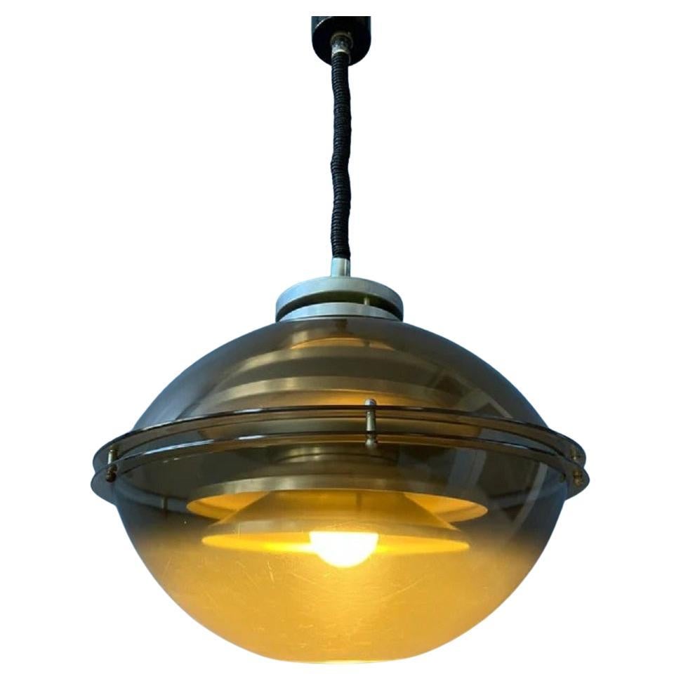 Vintage Mid Century Space Age Pendant Light in Guzzini Style by Herda, Retro