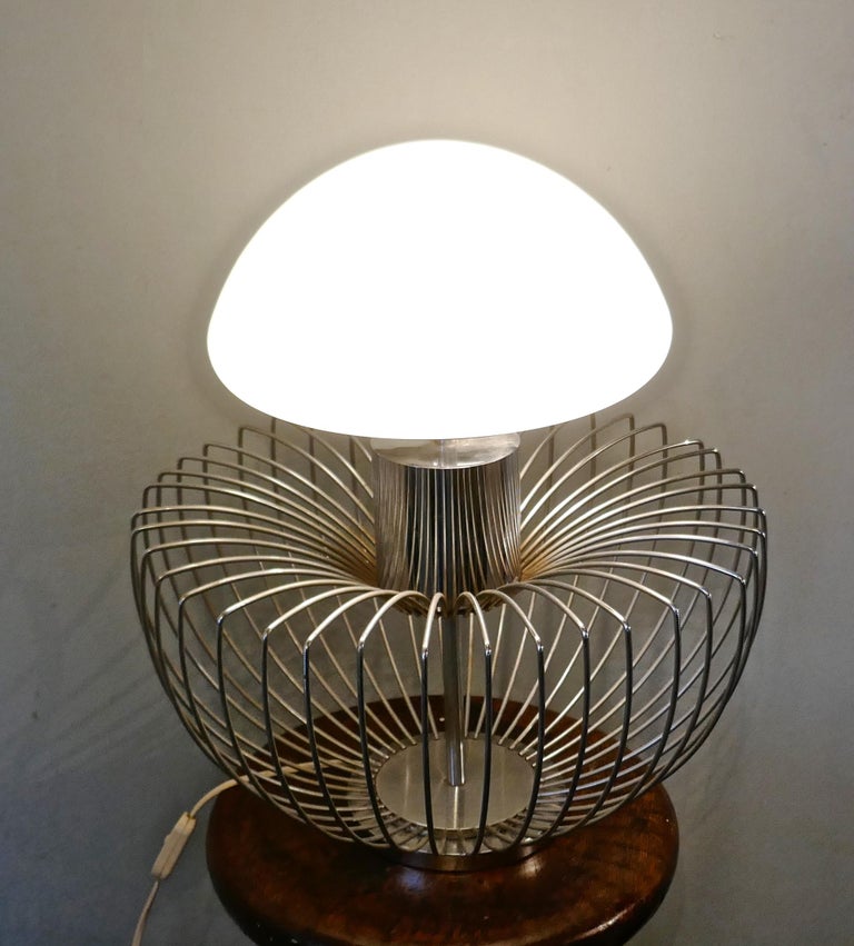 Vintage Midcentury Sputnik Space Age Chrome And Glass Globe Table Lamp For Sale At 1stdibs