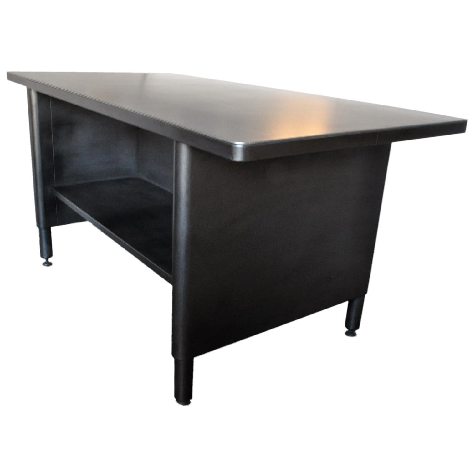 Industrial Vintage Midcentury Steel Desk For Sale