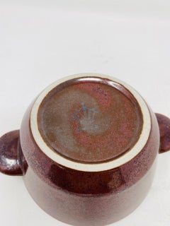 Vintage Midcentury Stentoj Denmark Eared Ceramic Soup Bowls Set of 7