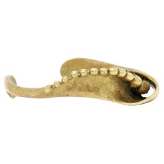 Vintage Mid-Century Stephen Burr Brutalist Cast Brass Cuff Bracelet