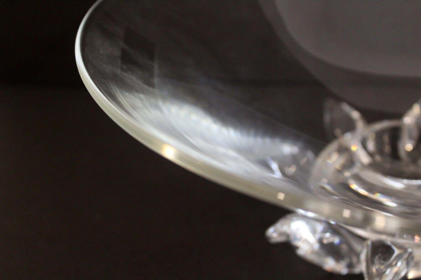 Milieu du XXe siècle Bol à pied en cristal de pivoine Steuben vintage du milieu du siècle dernier par Donald Pollard, années 1960 en vente