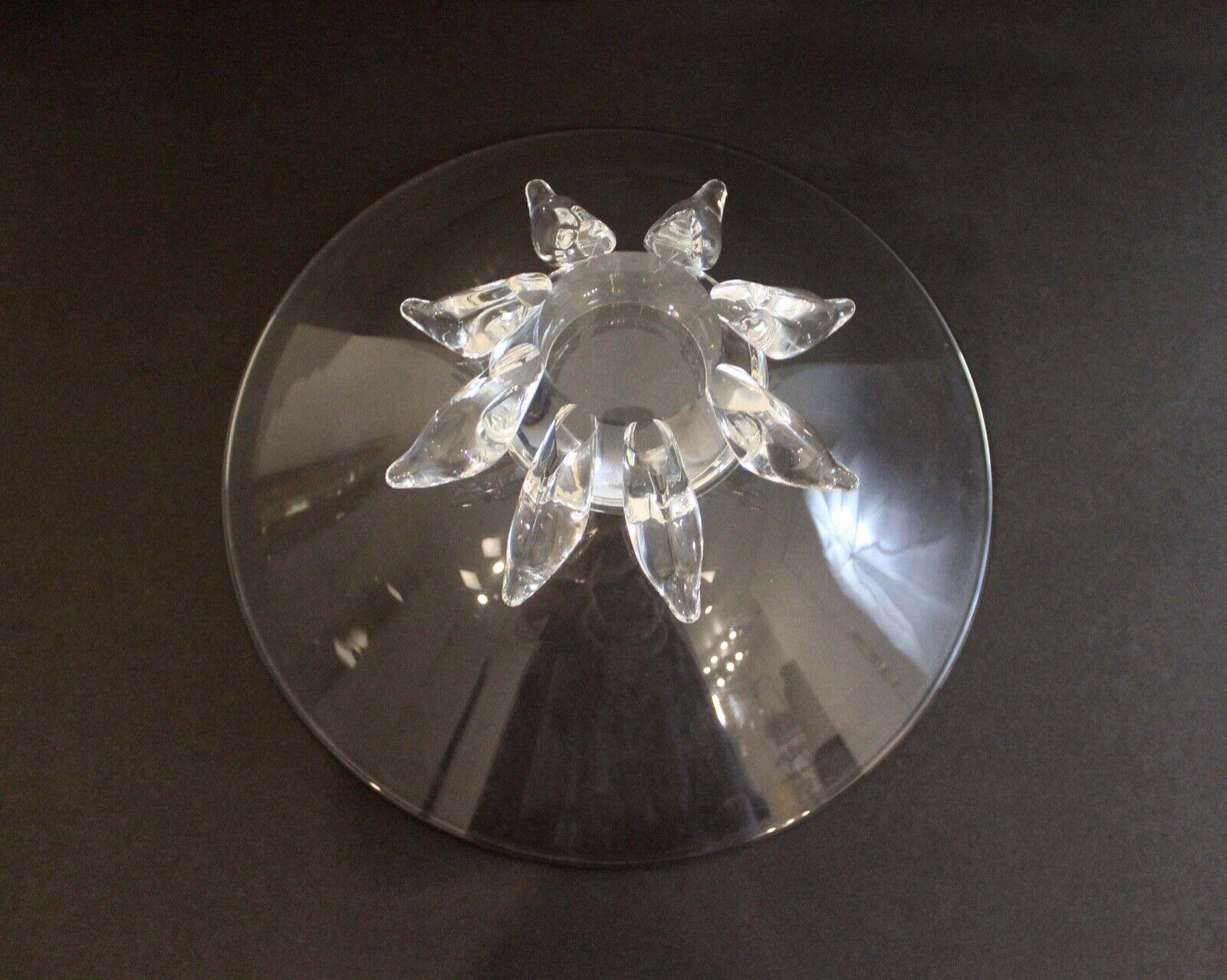 Cristal Bol à pied en cristal de pivoine Steuben vintage du milieu du siècle dernier par Donald Pollard, années 1960 en vente