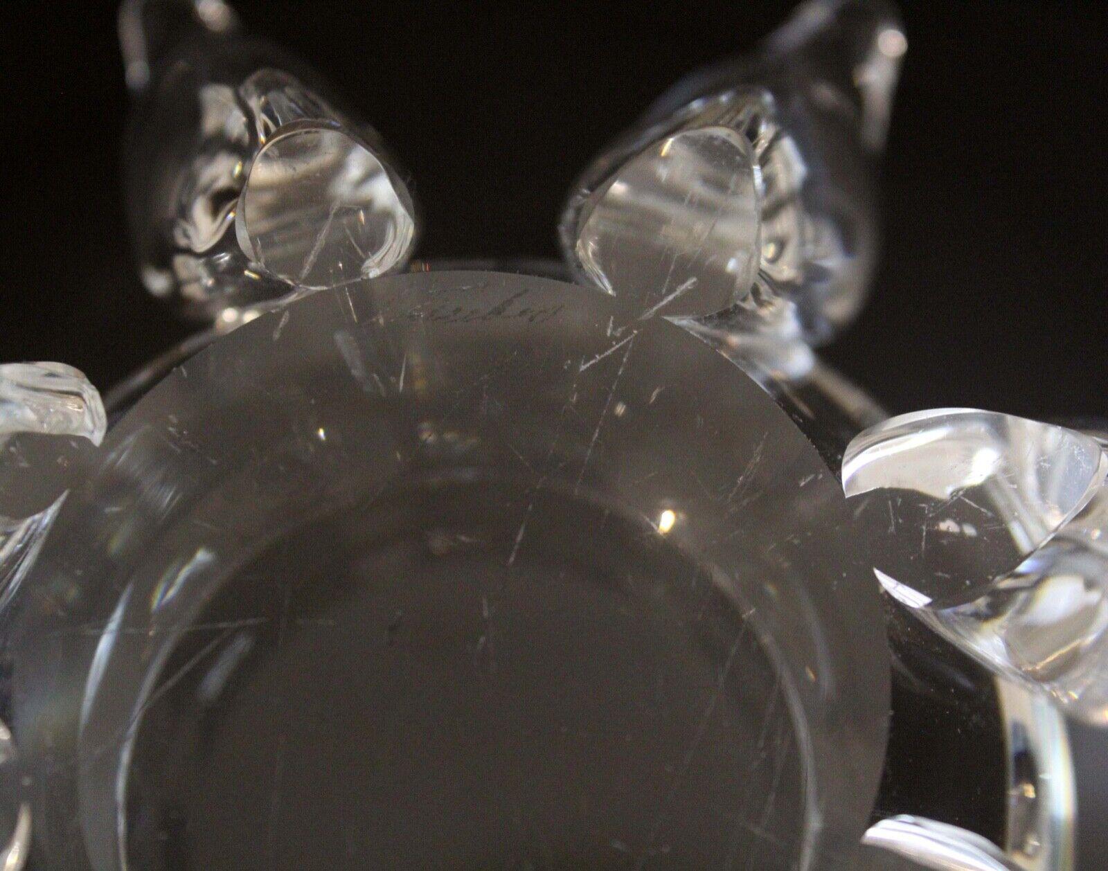 Bol à pied en cristal de pivoine Steuben vintage du milieu du siècle dernier par Donald Pollard, années 1960 en vente 1