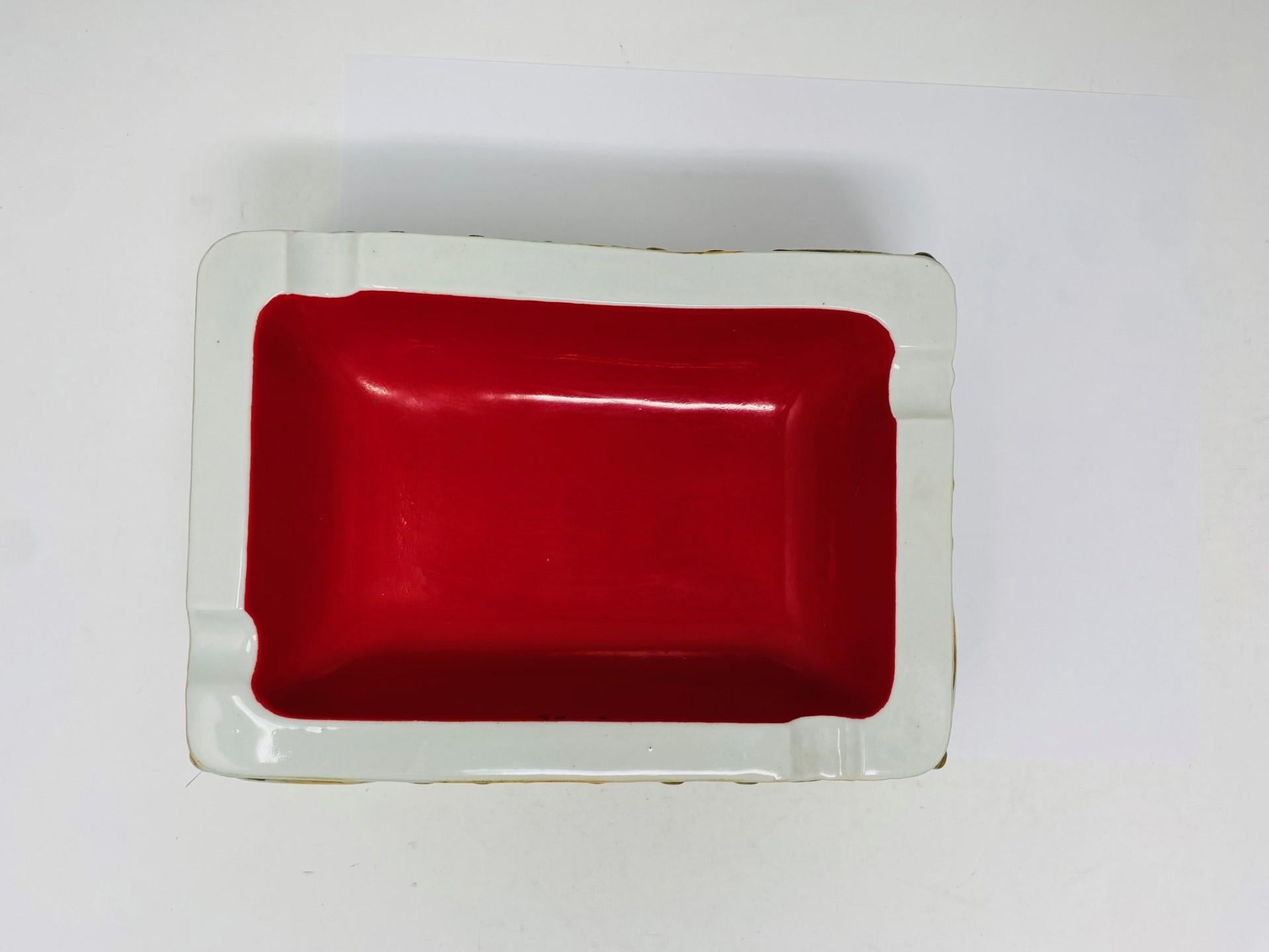 Vintage Mid-Century Stock Italy Ceramic Ashtray In Good Condition For Sale In San Diego, CA