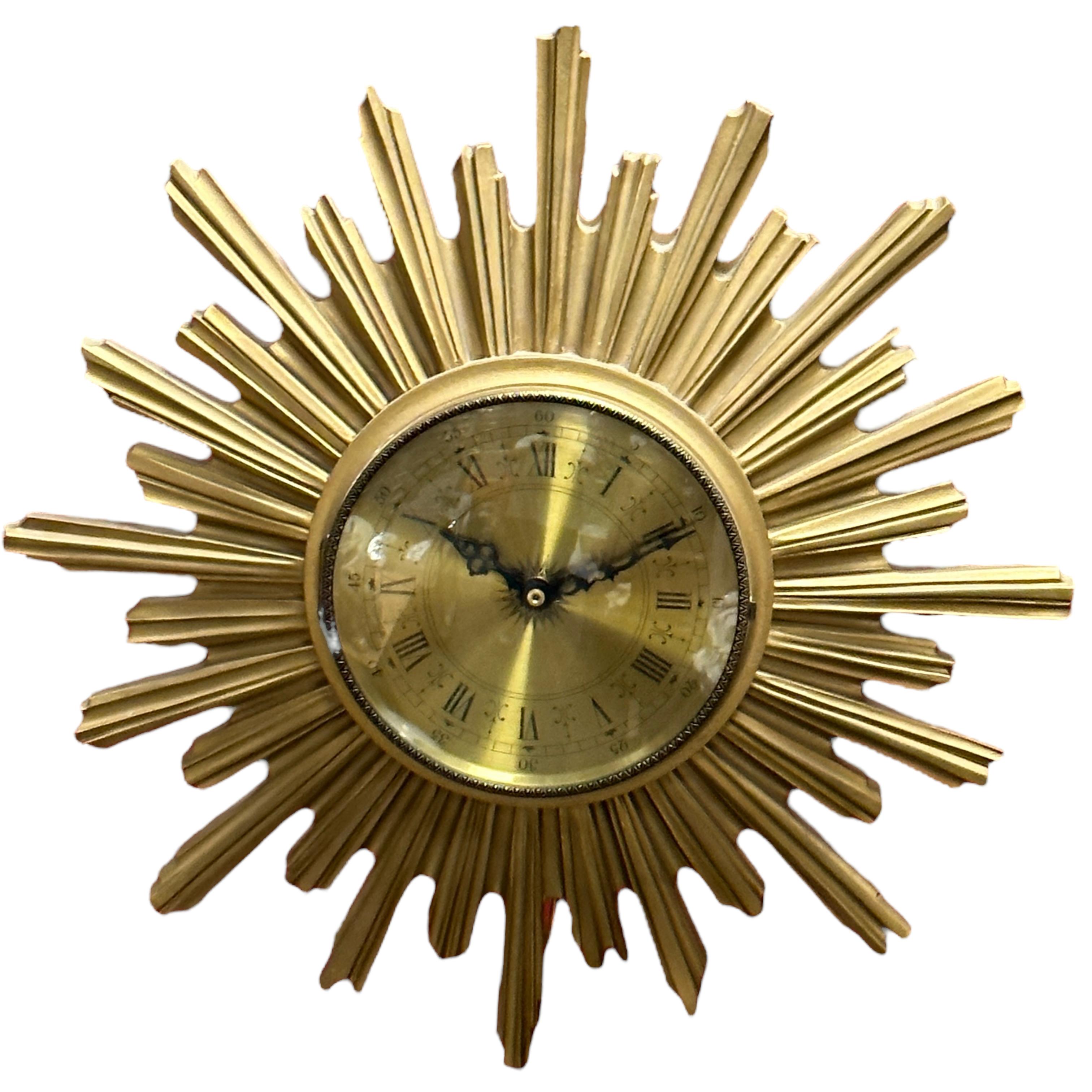 vintage starburst wall clock