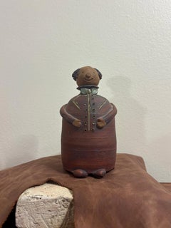 Vintage Mid-Century Swedish Figural Ceramic Gentleman Piggy Bank