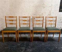 Vintage Mid-Century Swedish Modern Birch Dining Chairs - Set of Four Restored