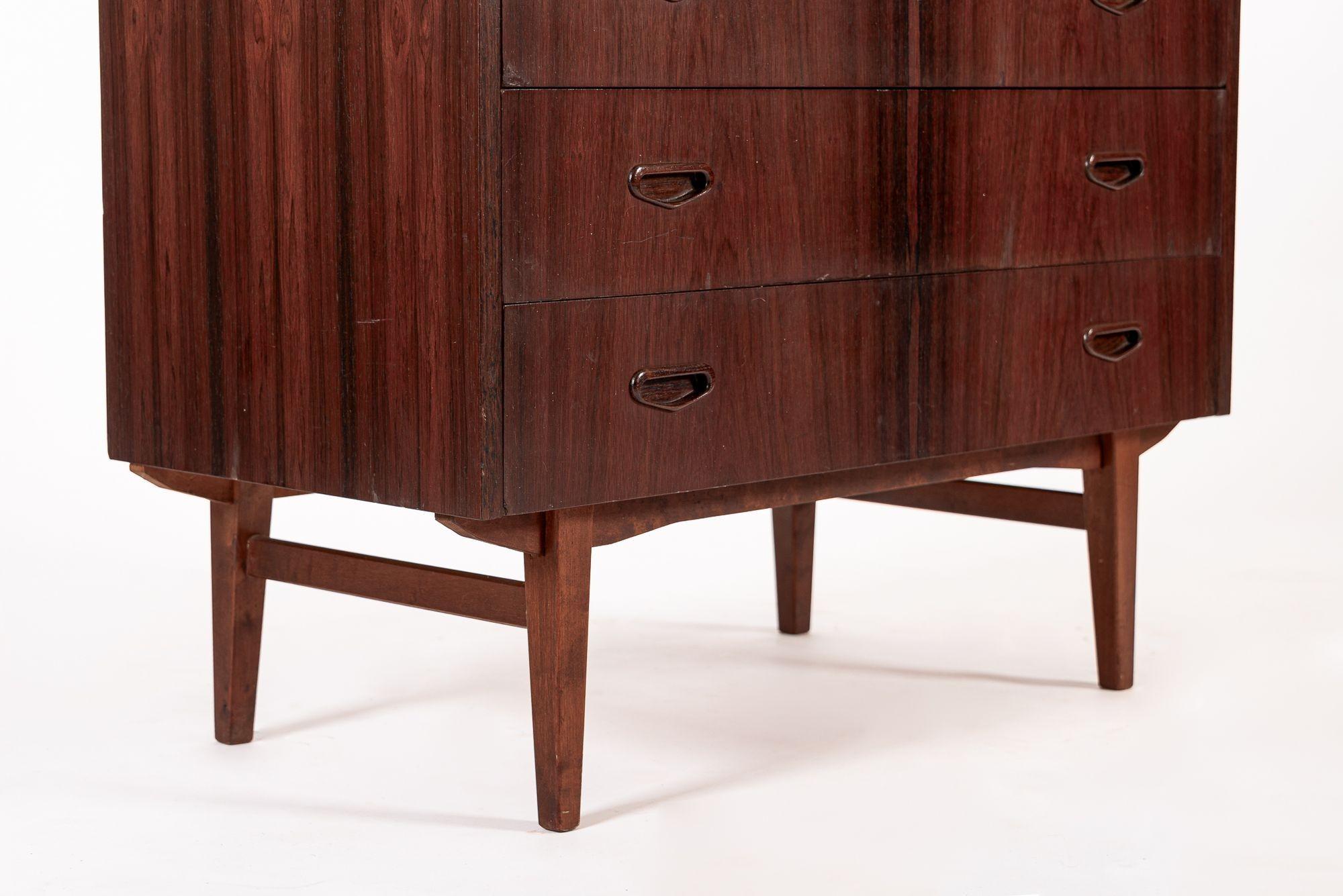 Schwedischer Rolltop-Sekretär-Schreibtisch aus Rosenholz, Mid-Century im Angebot 3