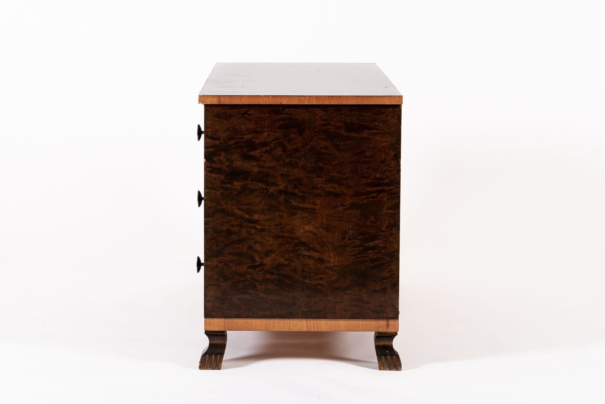 Vintage Mid Century Swedish Three Drawer Dresser 7