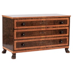 Vintage Mid Century Swedish Three Drawer Dresser