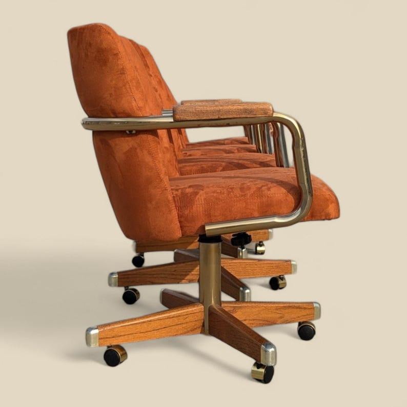 Fine XX secolo Sedie da pranzo girevoli vintage di metà secolo di Douglas Furniture Co. in vendita