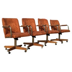 Vintage Mid Century Swivel Dining Chairs by Douglas Furniture Co.