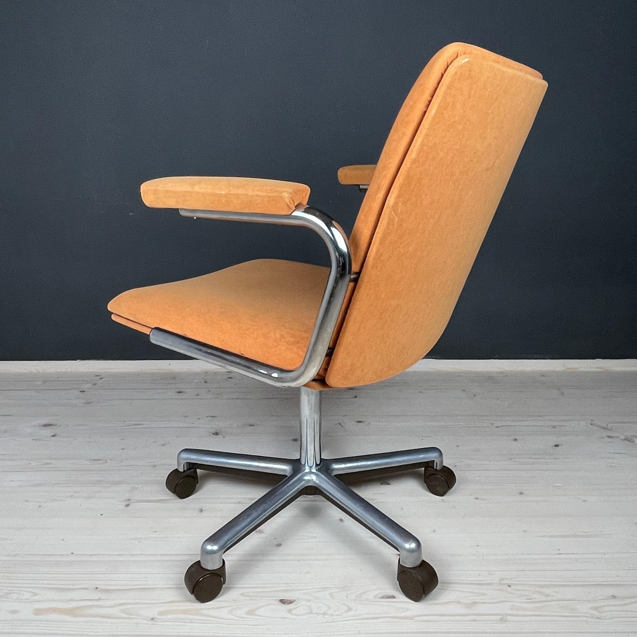 Fabric Vintage Mid-Century Swivel Office Chair from 1980s Yugoslavia