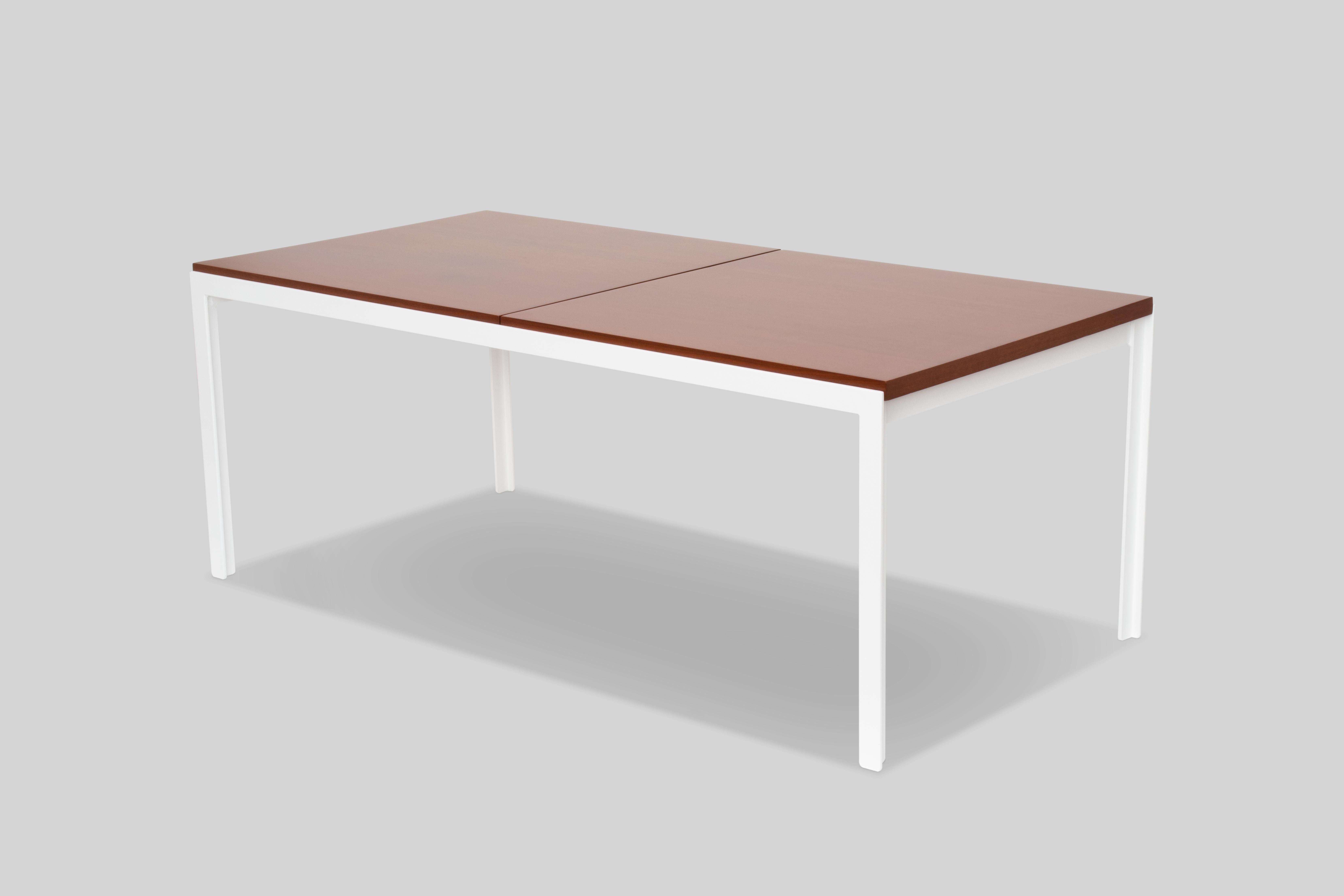 Mesa baja/banco angular en T vintage de mediados de siglo de Florence Knoll en venta 2