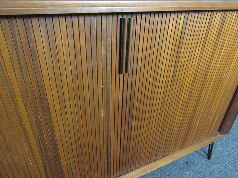 Vintage MidCentury Tambour For Sale at 1stDibs
