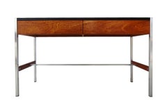 Vintage Midcentury Teak Console Writing Desk in the Manner of Florence Knoll