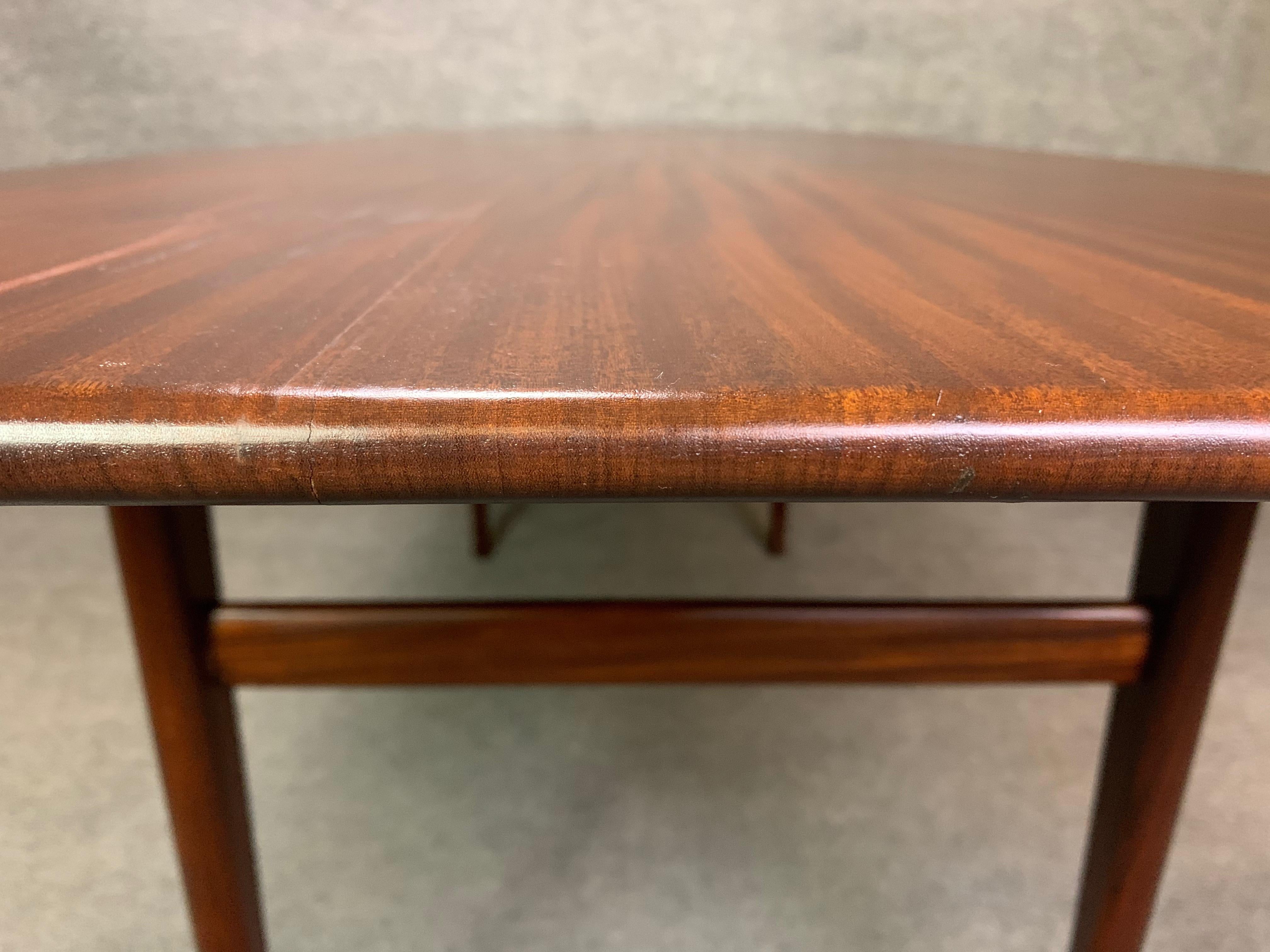 Vintage Midcentury Teak Dining Table Attributed to Richard Hornby & Fyne Ladye In Good Condition For Sale In San Marcos, CA