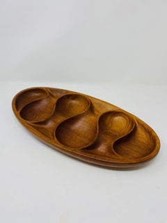 Vintage Mid Century Teak Oval Bowl/Tray from Laur Jensen 1960s