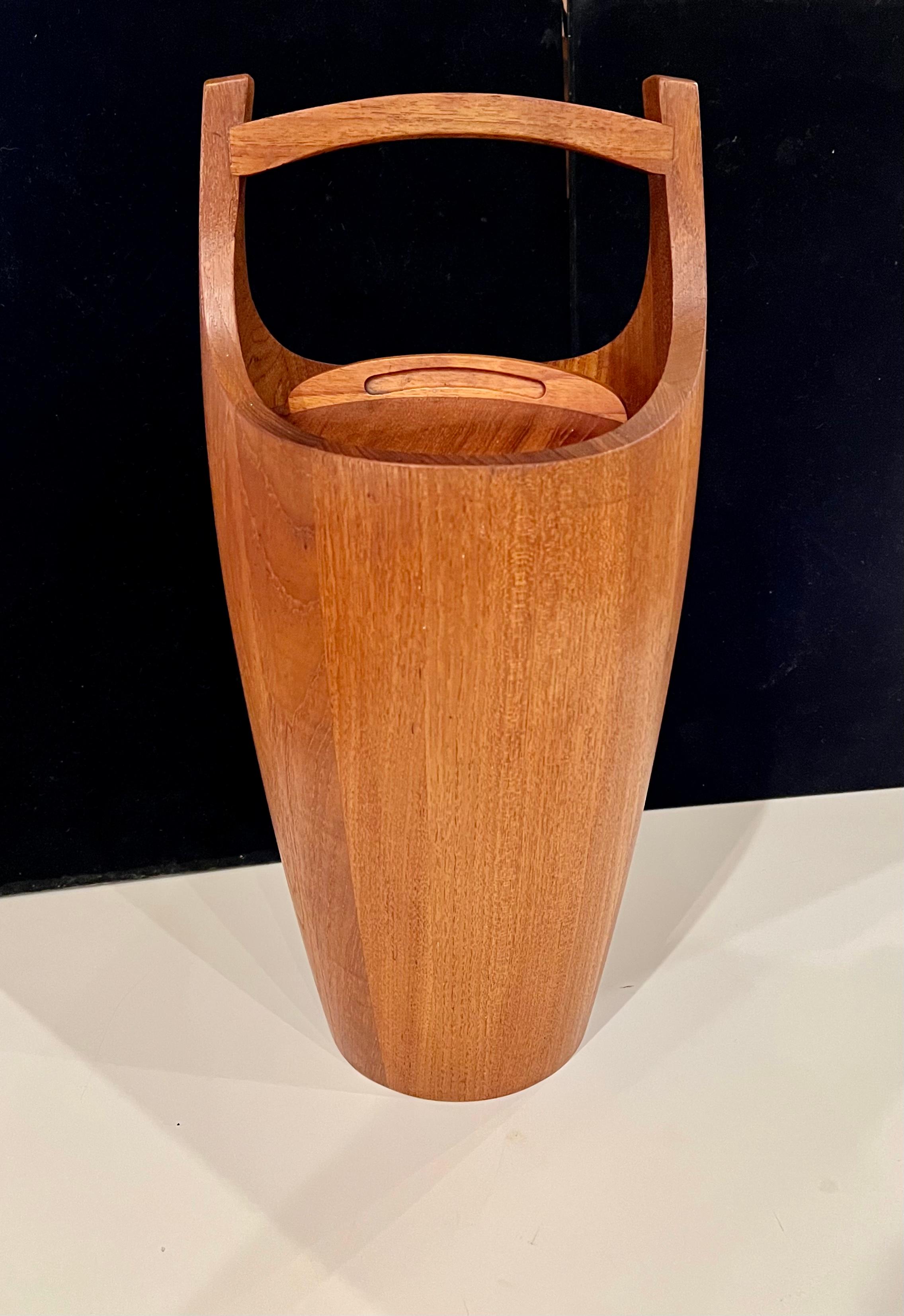 Scandinavian Modern Vintage Mid Century Teak X Large Ice Bucket by Jens Harald Quistgaard for Dansk