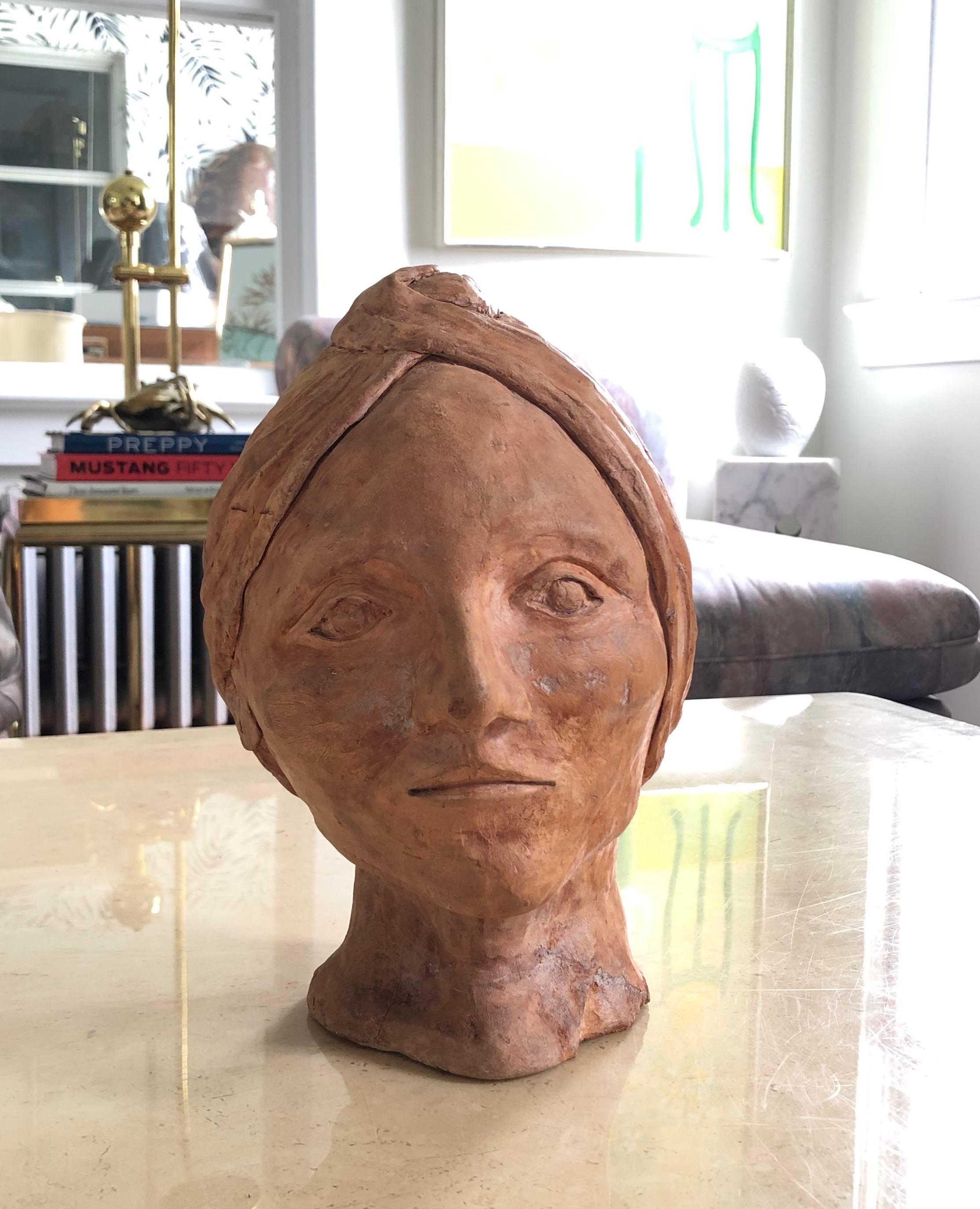 Nice period bust of a woman in a fashionable Turbin. Ready for the pool! Great period expression.