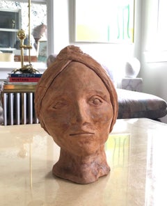 Vintage Mid Century Terracotta Bust
