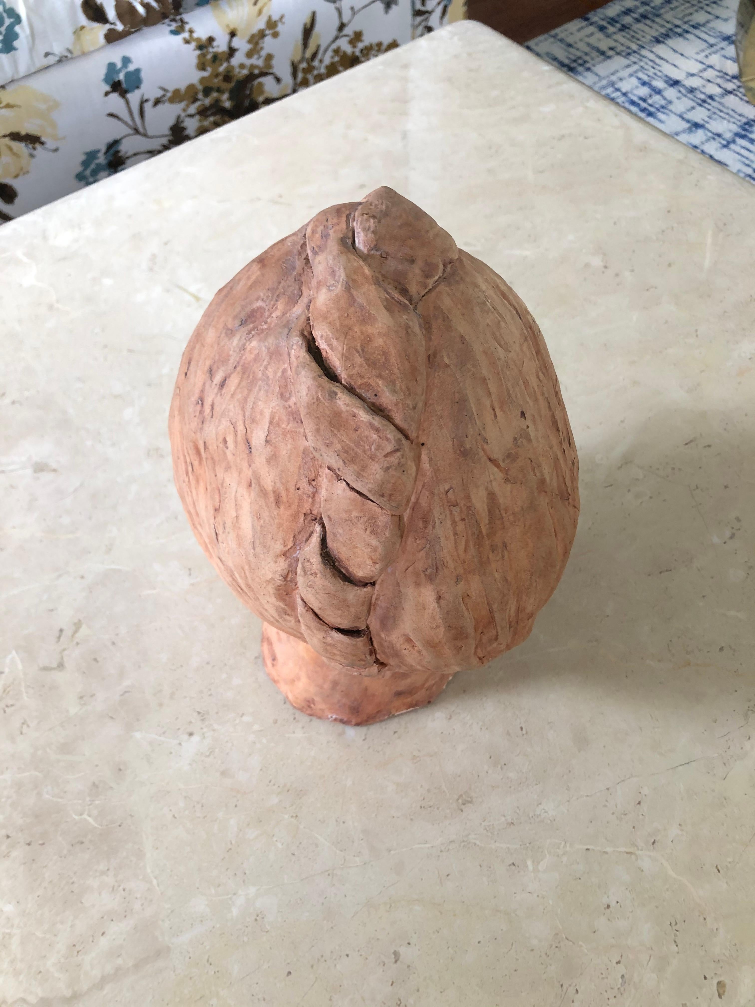 Terracotta Busto in terracotta vintage di metà secolo in vendita