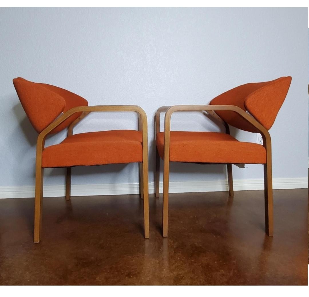 Vintage Mid Century Thonet Bentwood Armchairs - a Pair For Sale 6