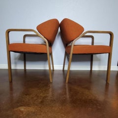 Vintage Mid Century Thonet Bentwood Armchairs - a Pair