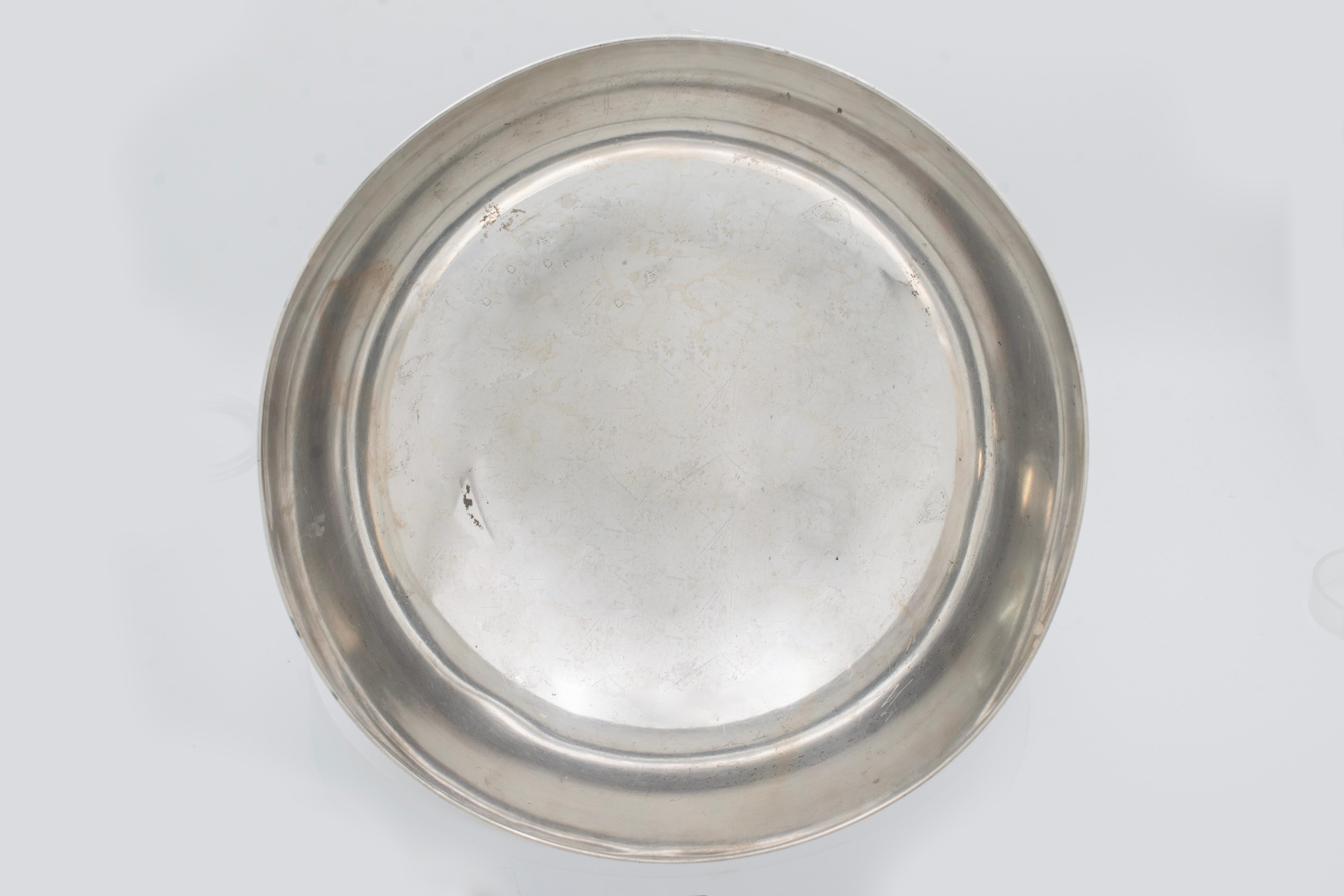 Women's Vintage Mid-Century Tiffany & Co. Makers Sterling Silver Modernist Footed Bowl For Sale