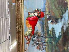 Vintage Mid-Century Tin Acrobat Monkey Toy MS218 Made in China