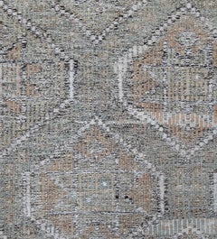 Vintage Mid-Century Tribal Flachgewebeteppich