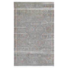 Retro Mid-Century Tribal Flatweave Rug