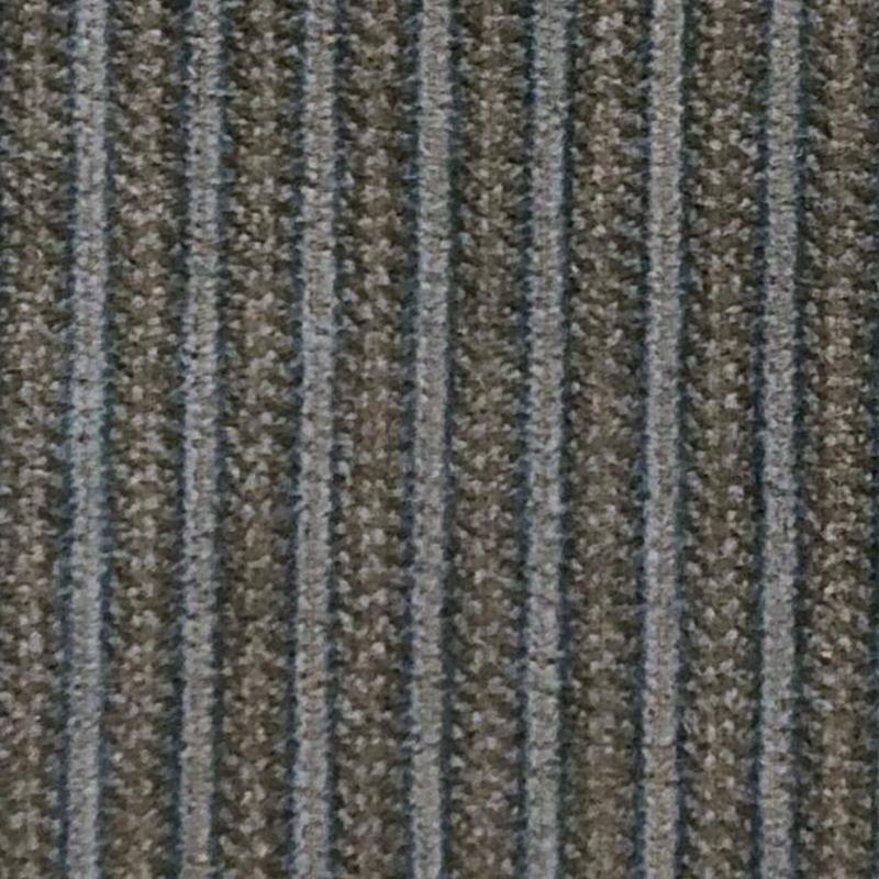 This vintage 100% cotton corduroy features light green patterned cords with a light blue trim in a two-cord pattern that is half an in wide. The manufacturer is unknown.

 This fabric could be used to make clothing and upholstery products.

