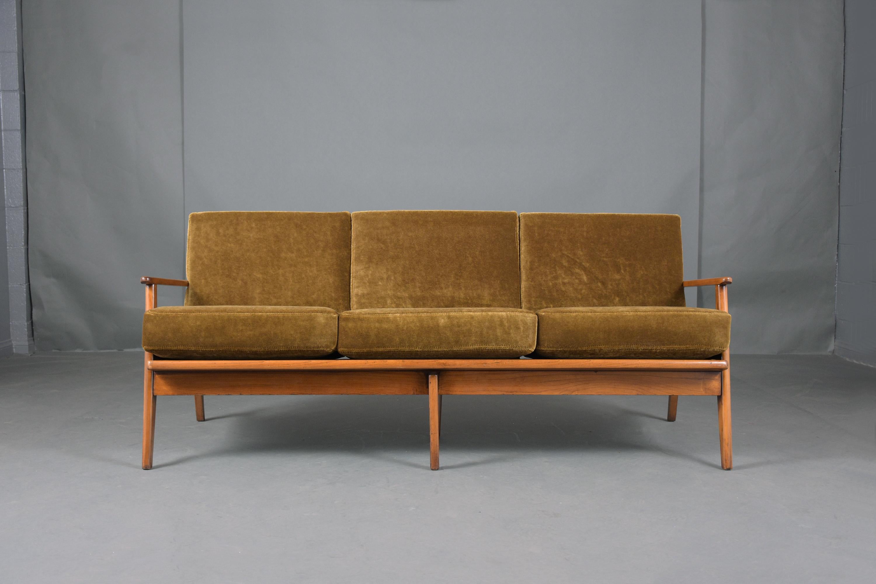 American Mid-Century Modern Three Seat Upholstery Sofa 