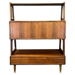 Vintage Midcentury Walnut Bookcase by Saginaw