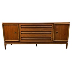 Vintage Mid-Century Walnut Credenza by Bassett