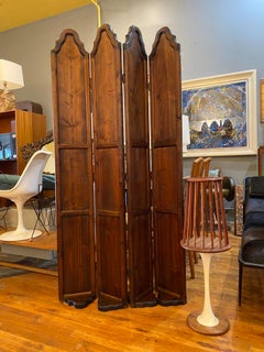 Vintage Mid-Century Walnut Decorative Room Divider