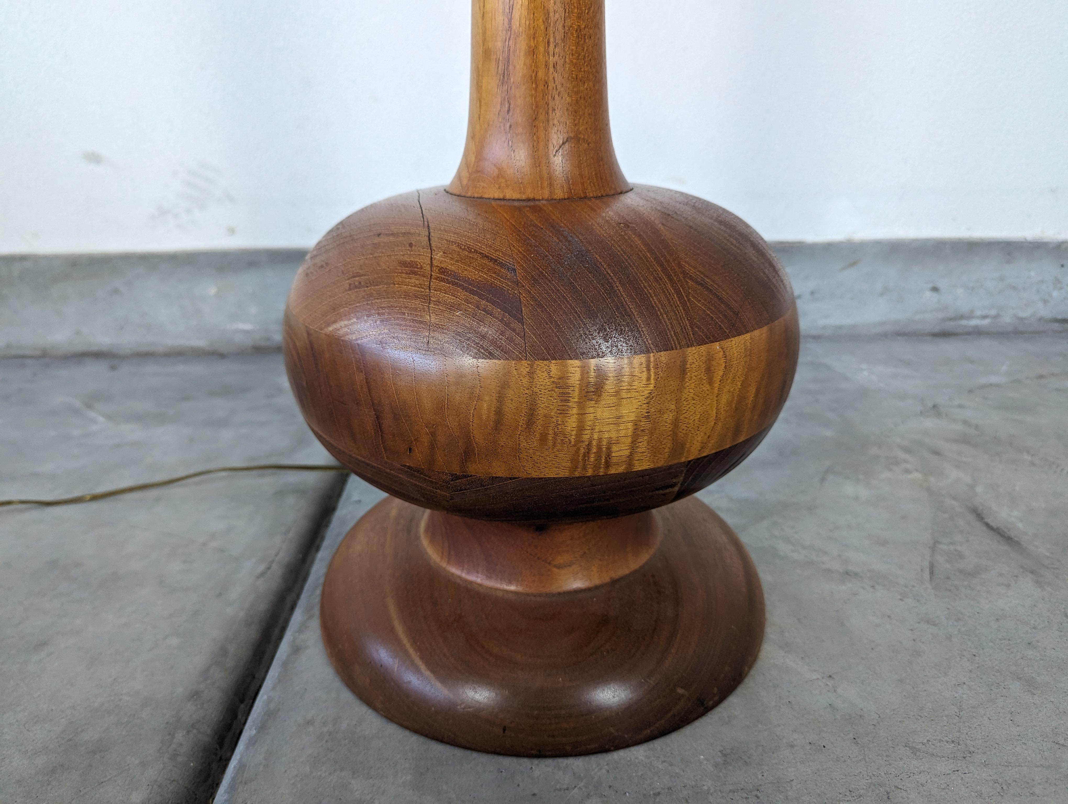 Vintage Mid Century Walnut Floor Lamp For Sale 1