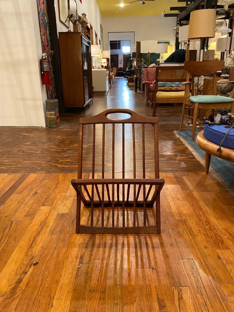 Vintage Midcentury Walnut Magazine Rack by Arthur Umanoff For Sale at ...