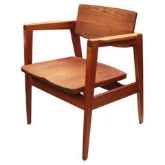 Vintage Mid-Century Walnut Modern Dining Chairs Armchairs by Gunlocke