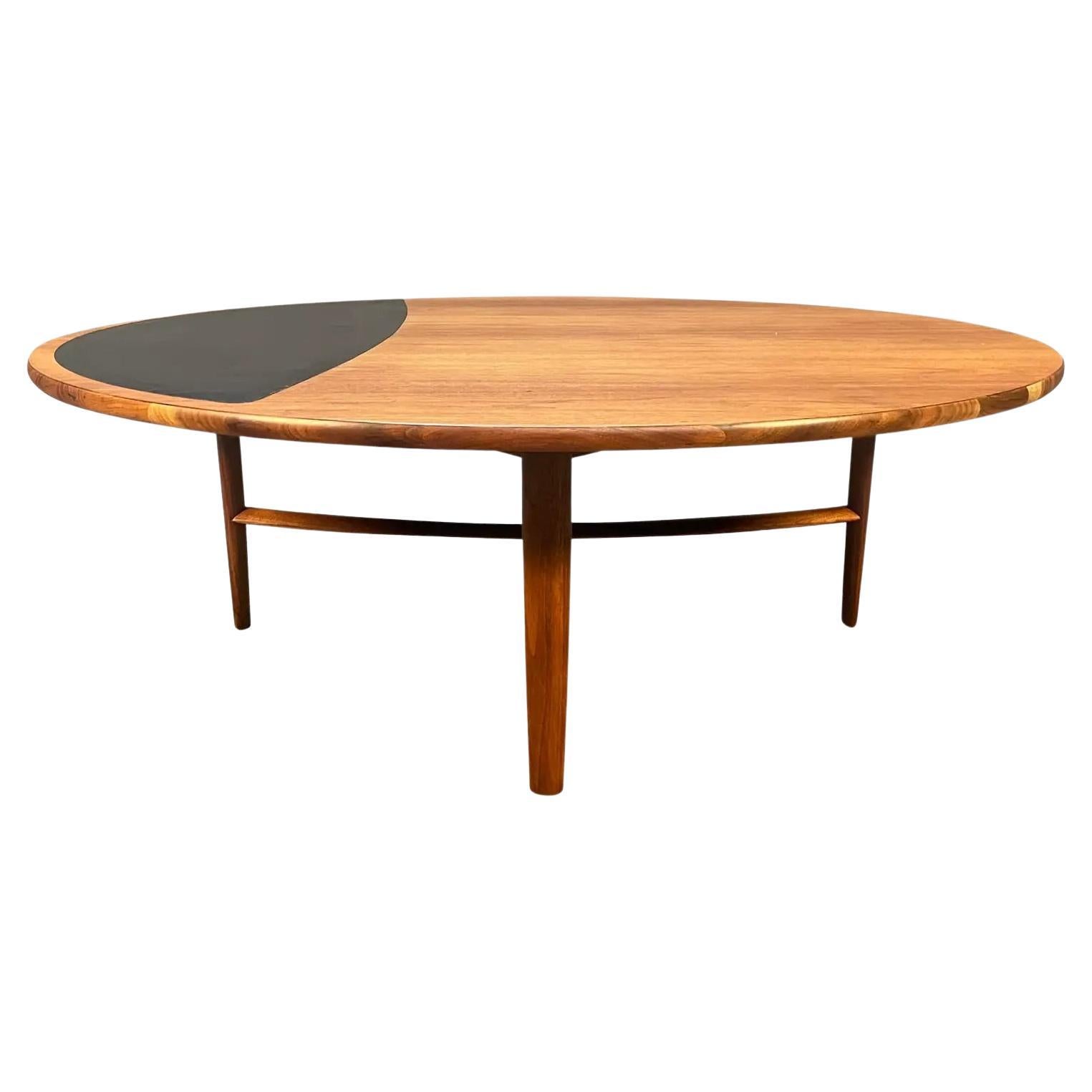 Vintage Mid Century Walnut "Parallel" Coffee Table by Barney Flagg for Drexel For Sale