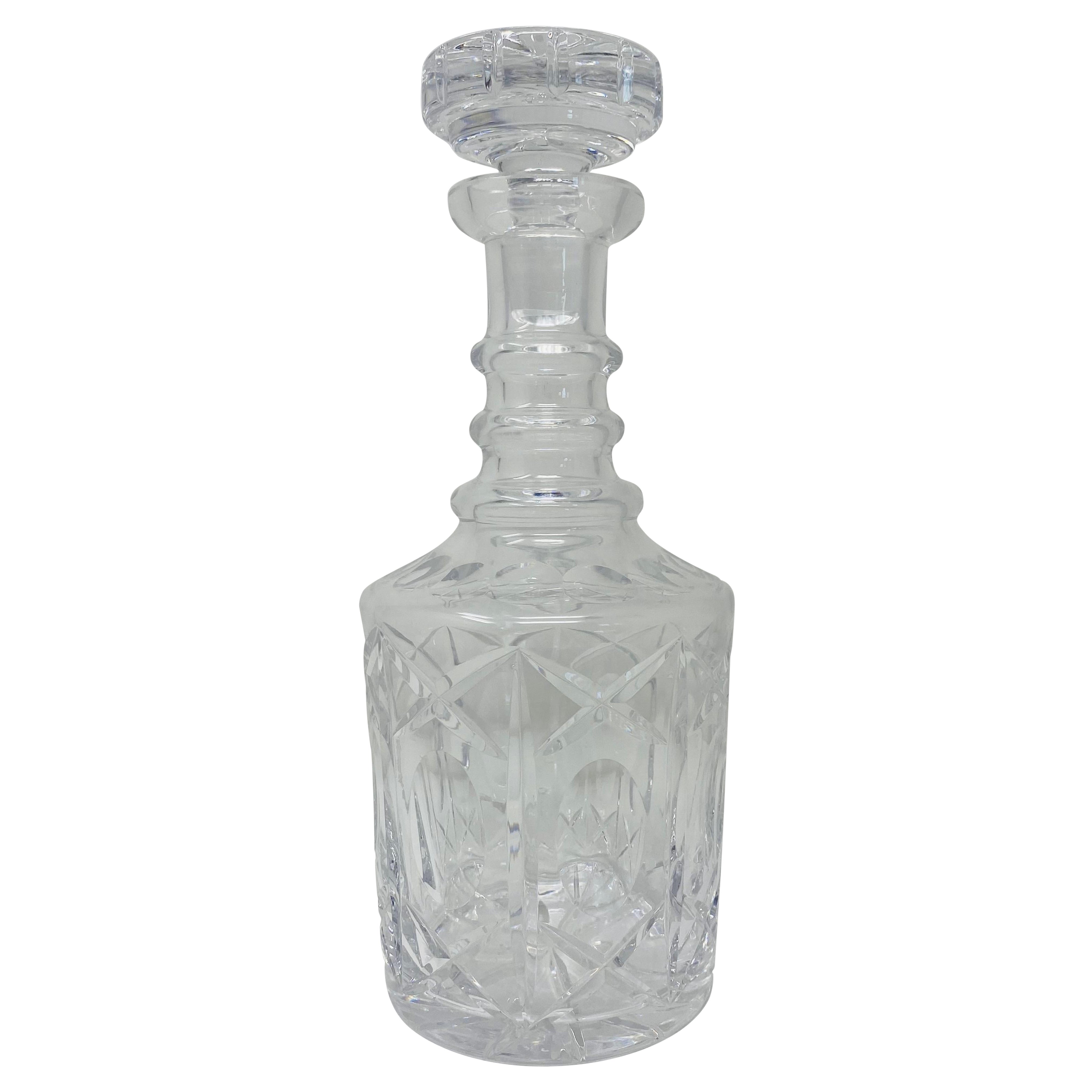 Vintage Mid Century Waterford Lead Crystal Decanter with Stopper (Carafe à décanter avec bouchon)