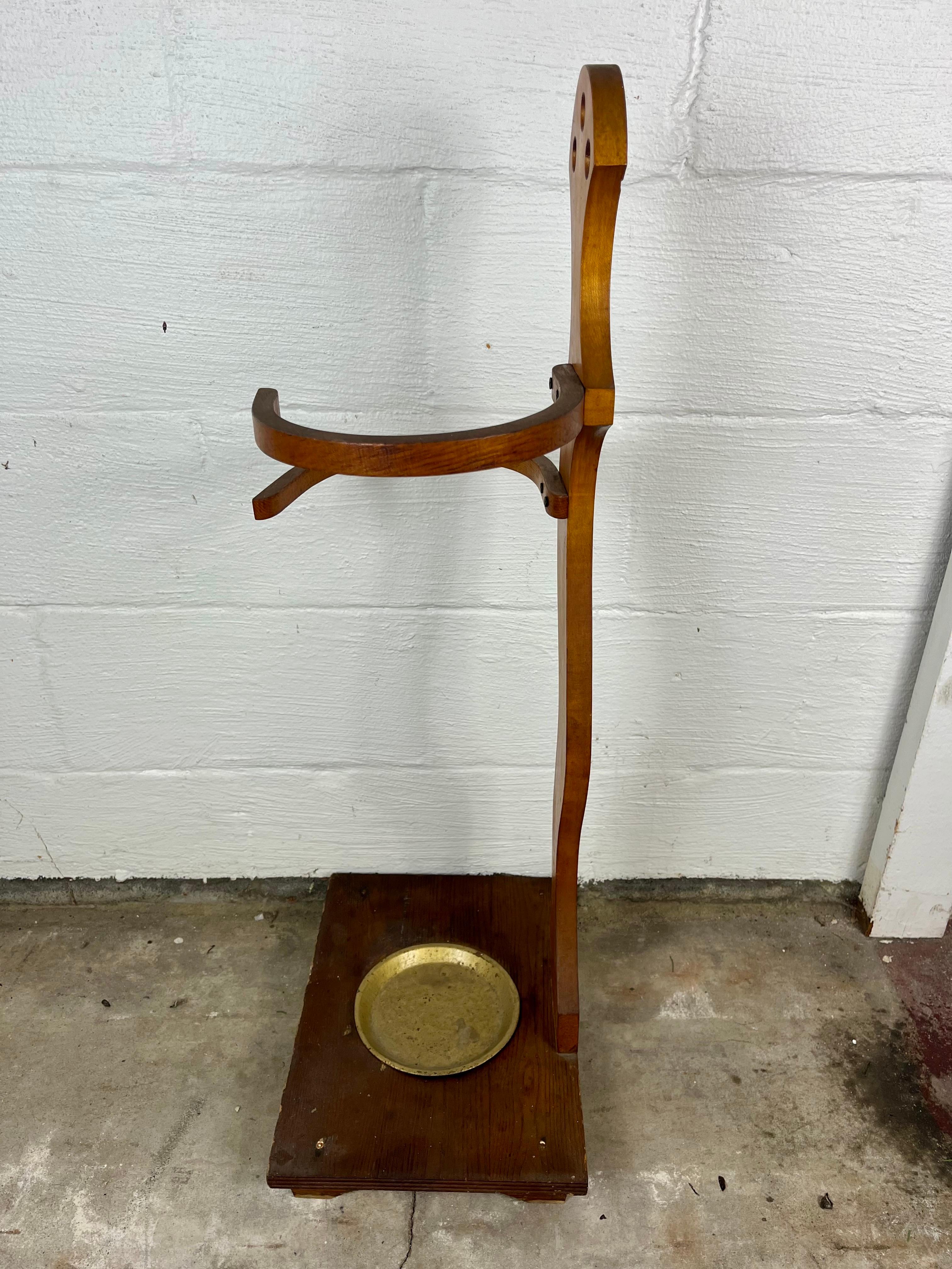 Portaombrelli a bastone in legno di bengala d'epoca della metà del secolo scorso in vendita 2